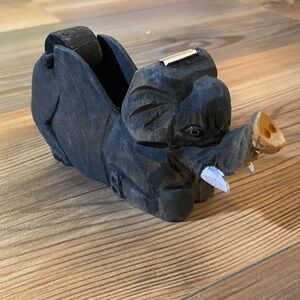 Vintage Dead Stock Wooden Elephant Tape Dispenser